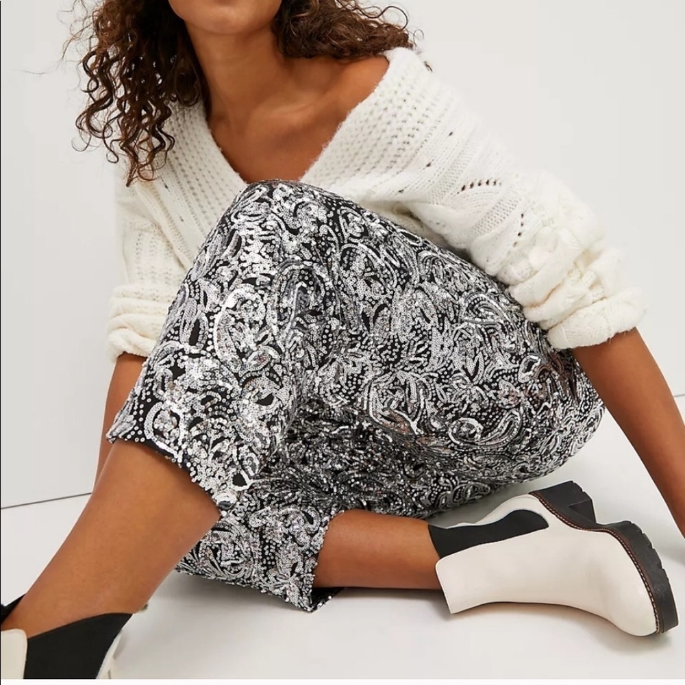NWT Anthro Porridge Pascaline Sequin Trouser - Picture 5 of 14